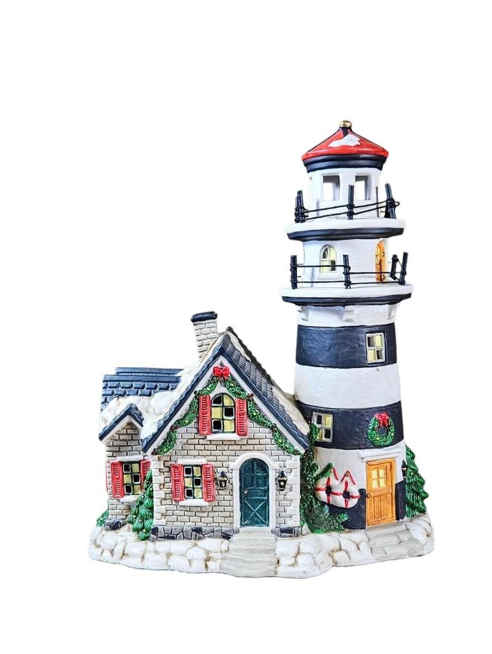 Santa's Workbench Collection Highland Point Lighthouse Lighted Christmas Village